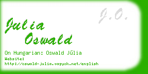 julia oswald business card
